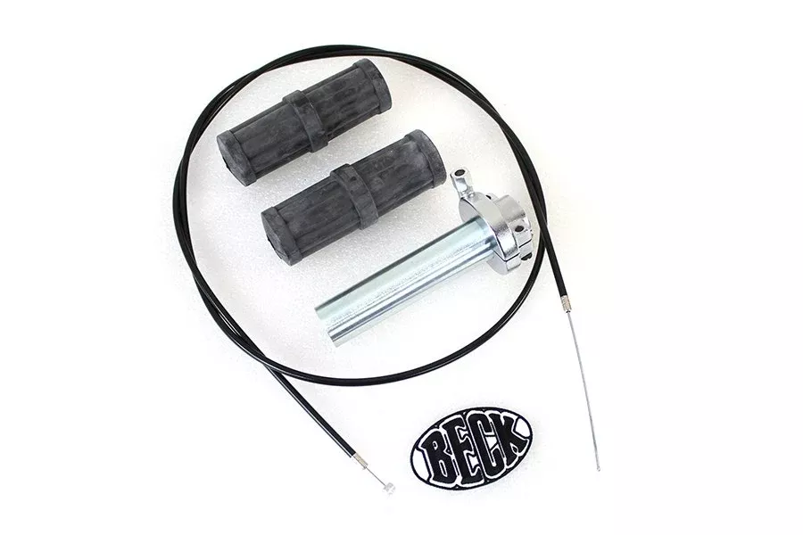 1/4″ Turn Throttle Kit for 1″ Handlebars w/ 60″ Cable Harley FL XL FX 76-96