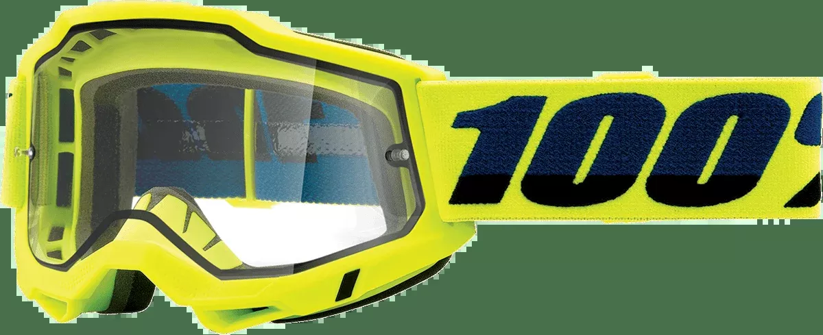 100% Accuri 2 Enduro Goggles – Fluo Yellow – Clear 50015-00003