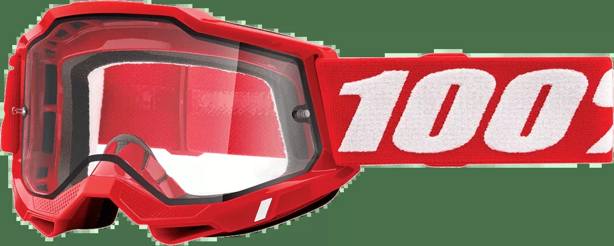 100% Accuri 2 Enduro Goggles – Red – Clear 50015-00005