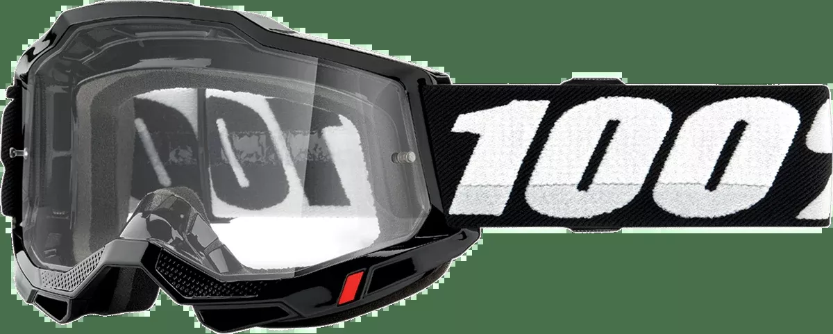 100% Accuri 2 Goggles – Black – Clear 50013-00001