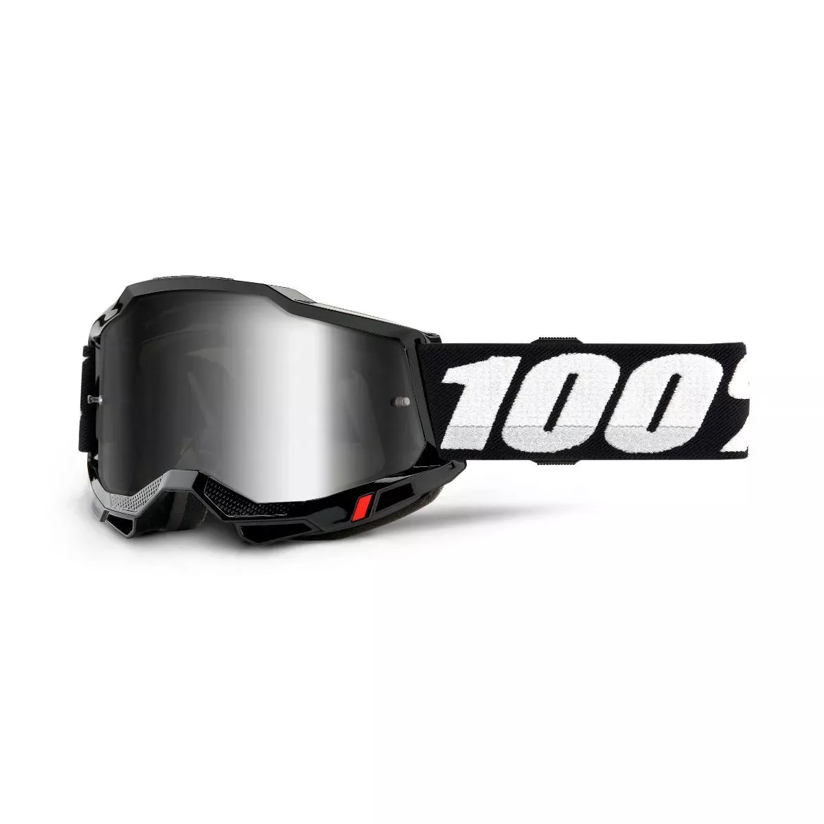 100% Accuri 2 Goggles Black Mirror Silver Lens