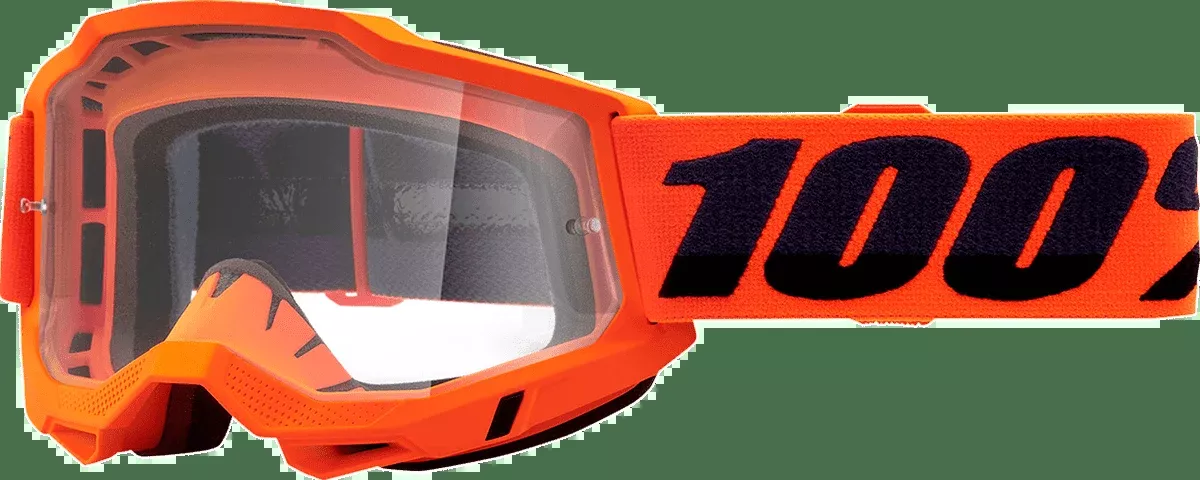 100% Accuri 2 OTG Goggles – Neon Orange – Clear 50018-00004