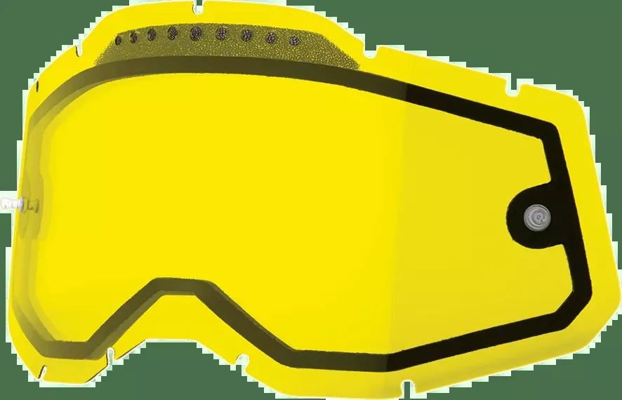 100% Accuri 2/Racecraft 2/Strata 2 Dual Lens – Vented – Yellow 59082-00003