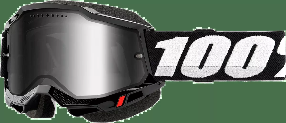 100% Accuri 2 Snow Goggles – Black – Silver Mirror 50022-00001