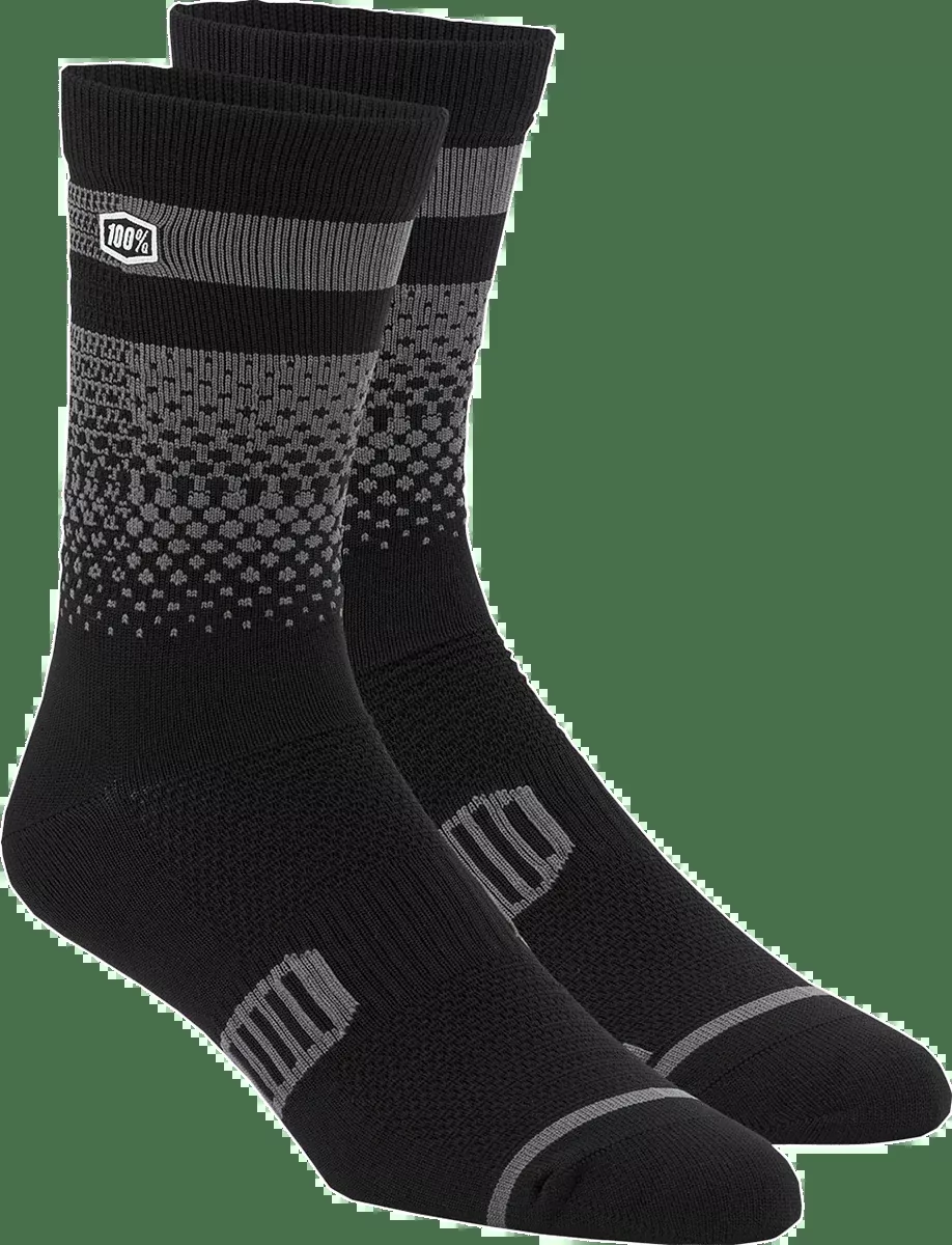 100% Advocate Socks – Black/Charcoal – Large/XL 24017-376-18