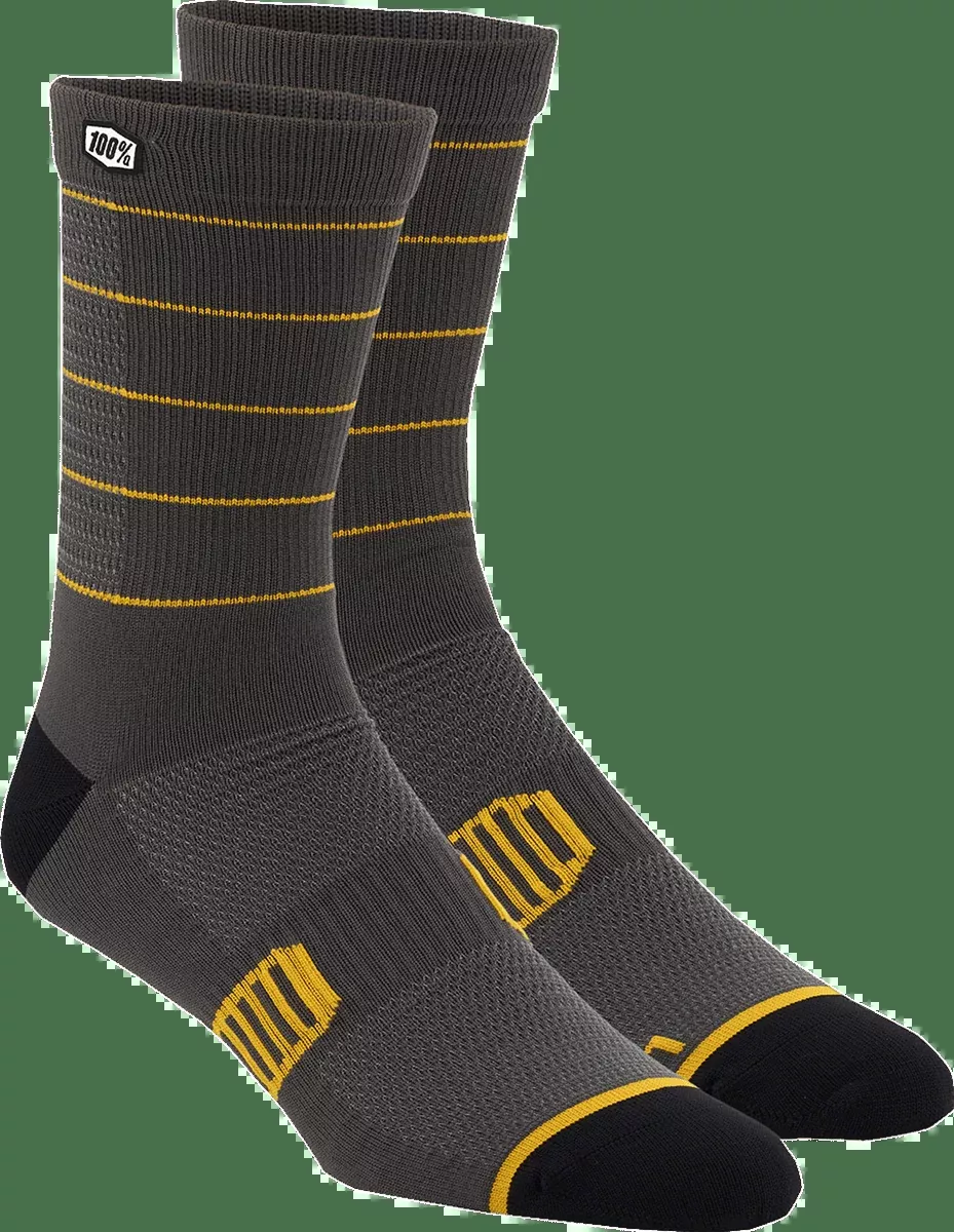 100% Advocate Socks – Charcoal/Mustard – Small/Medium 24017-459-17