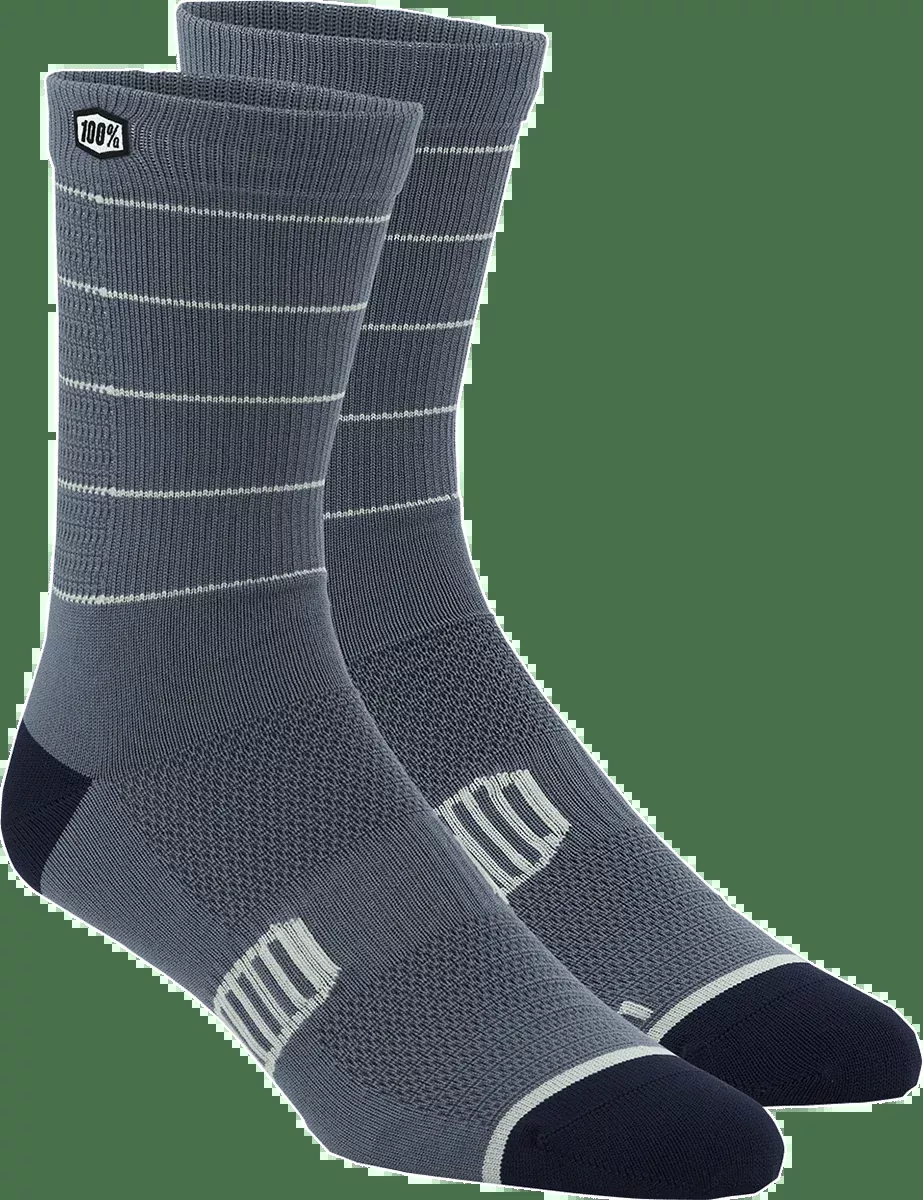 100% Advocate Socks – Slate/Navy – Small/Medium 24017-458-17