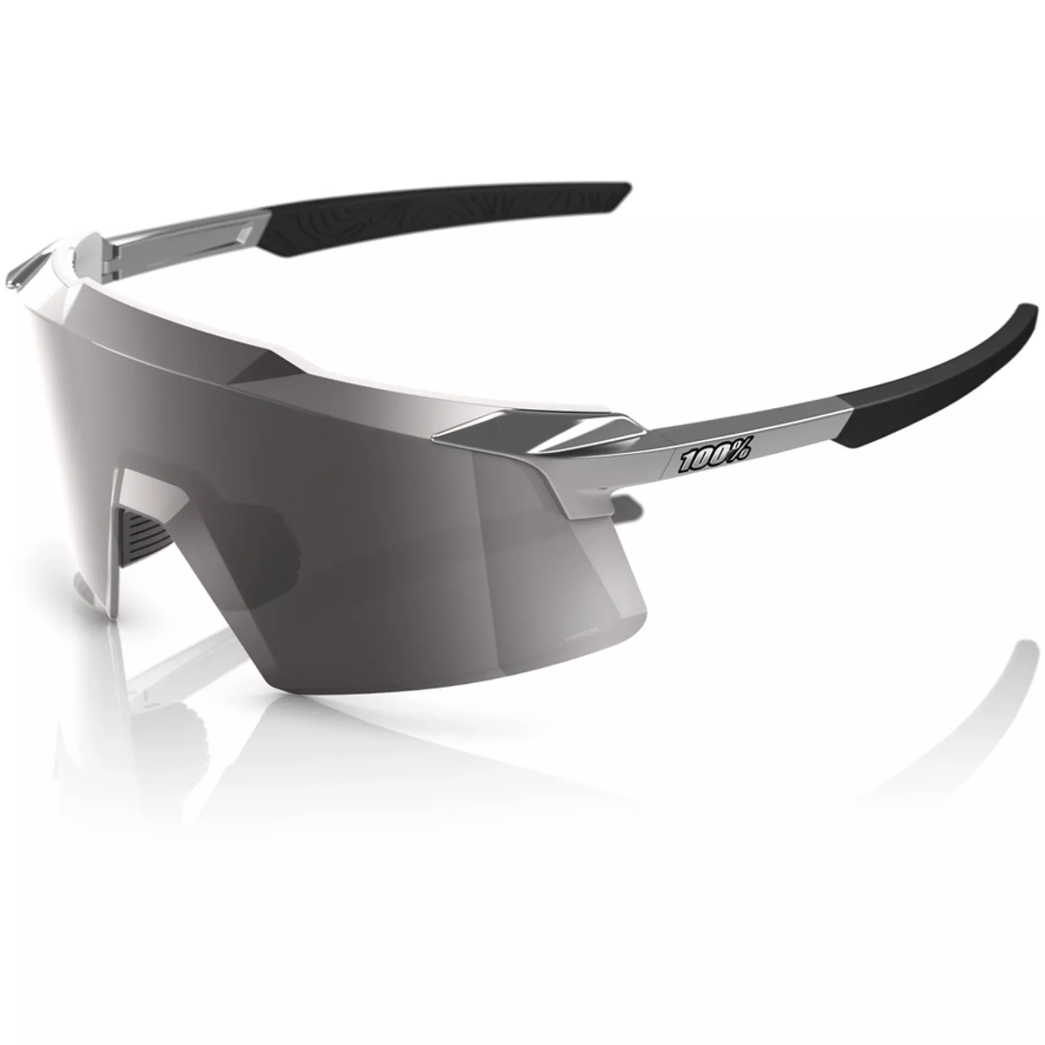 100% Aerocraft Sunglasses Gloss Chrome – HiPER Silver Chrome Lens