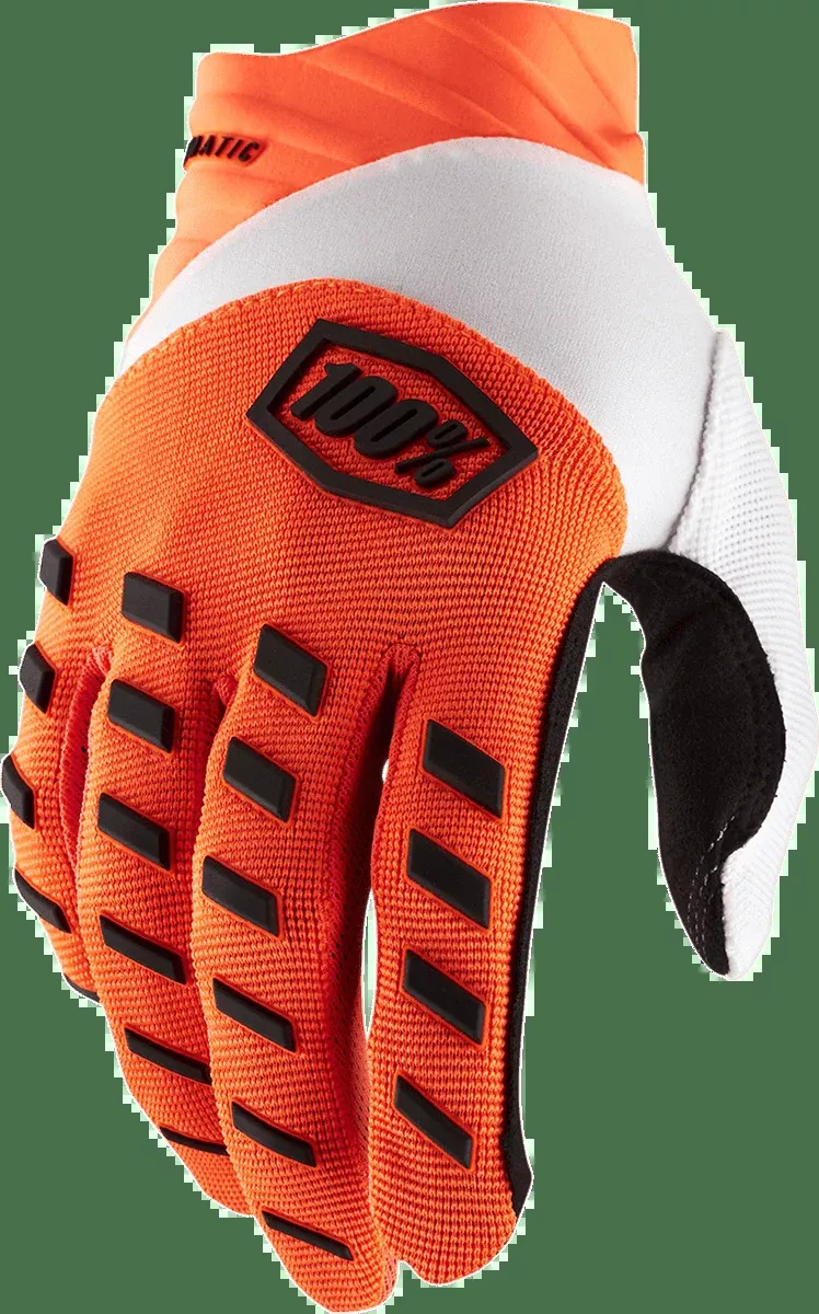 100% Airmatic Gloves - Fluorescent Orange -Small 10000-00020
