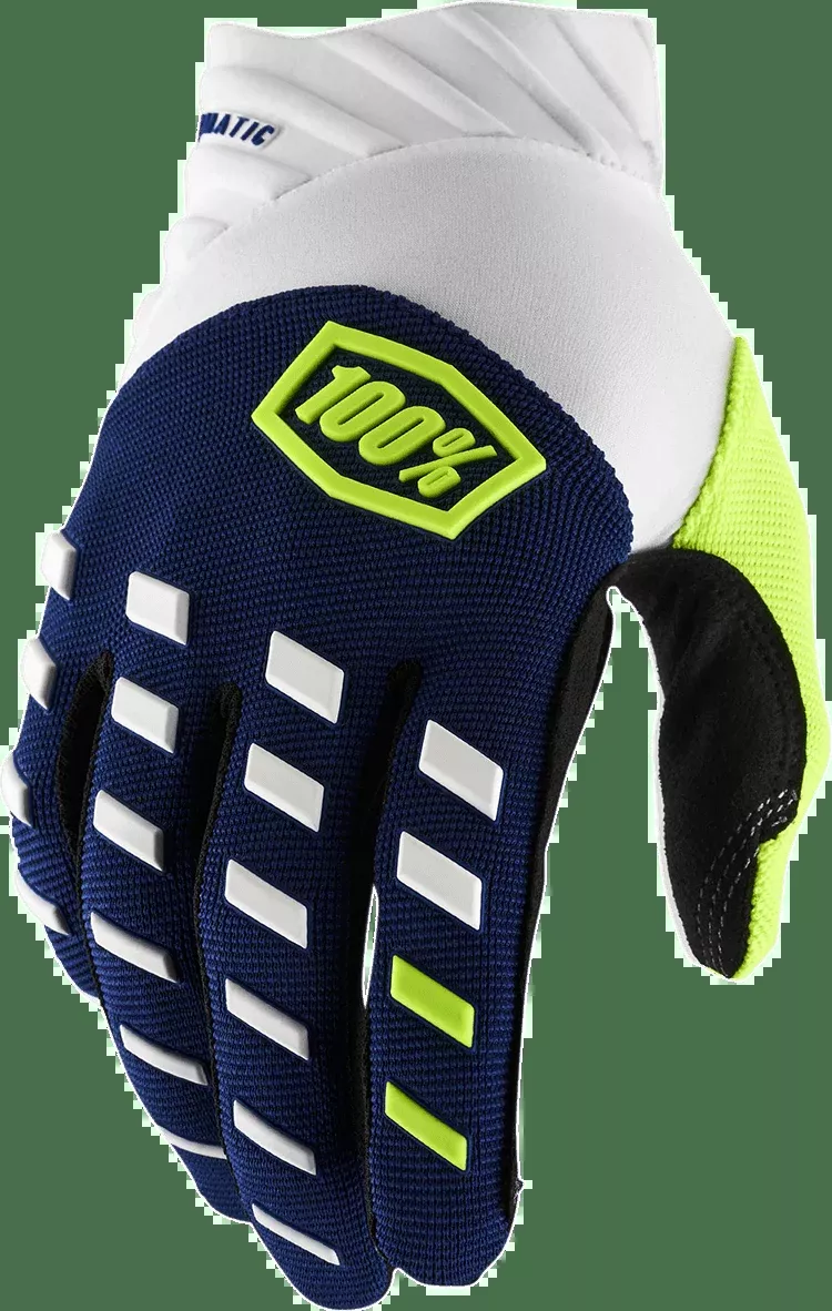 100% Airmatic Gloves – Navy/White – Large 10000-00017