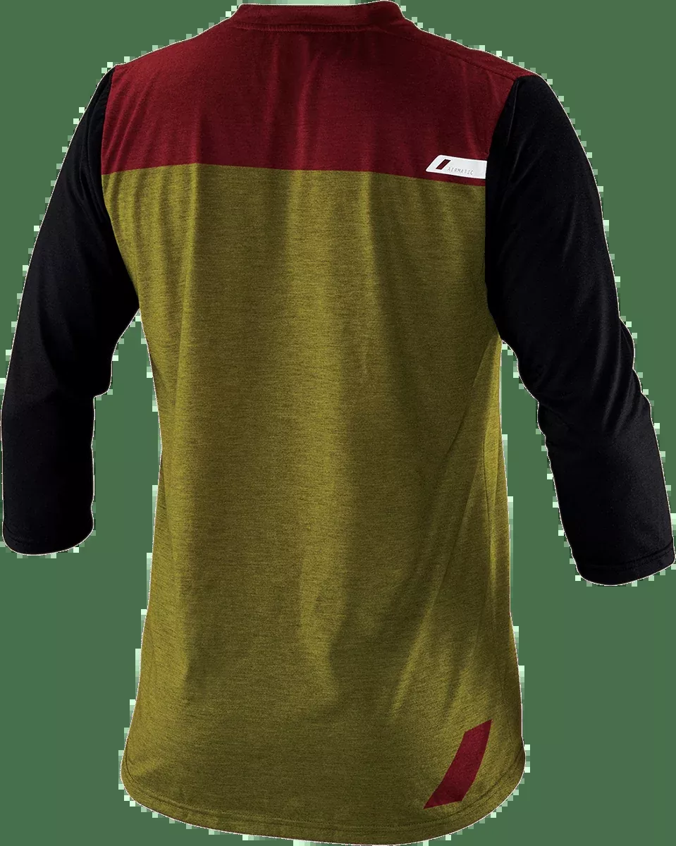 100% Airmatic Jersey – 3/4 Sleeve – Olive – Medium 41313-296-11