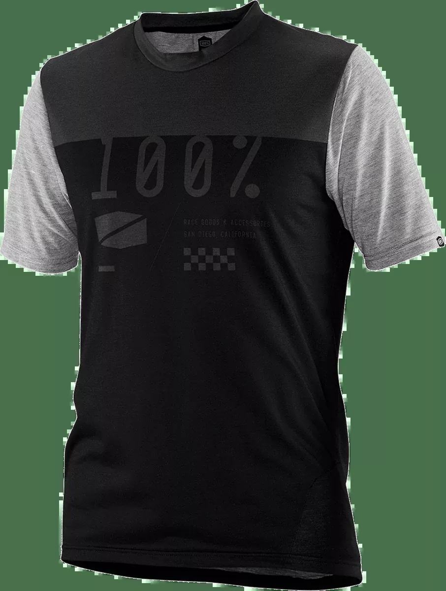 100% Airmatic Jersey – Short-Sleeve – Black/Charcoal -Medium 41312-057-11
