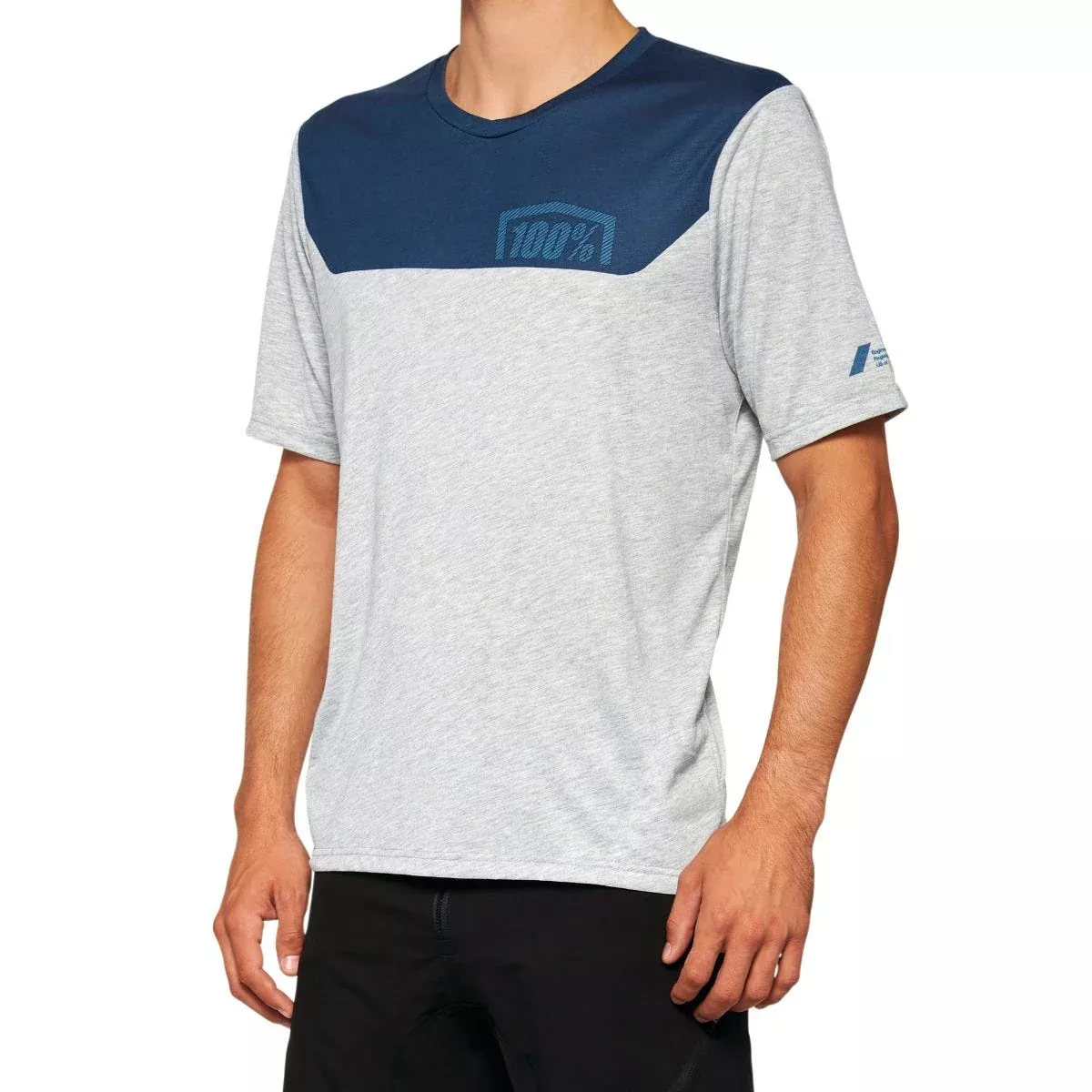 100% Airmatic Short Sleeve MTB Jersey Grey/Midnight
