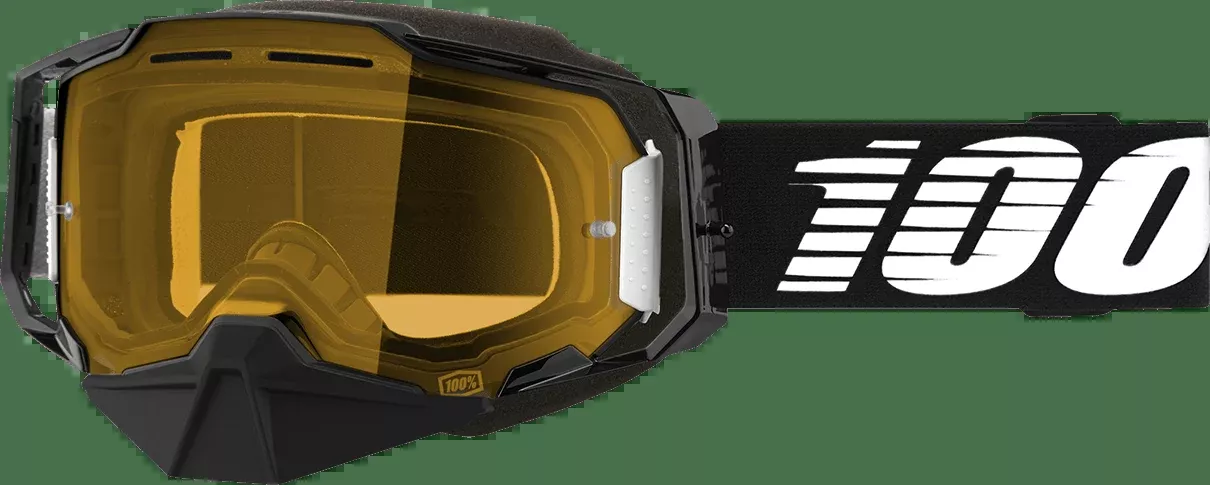 100% Armega Snow Goggles – Black – Yellow 50007-00001