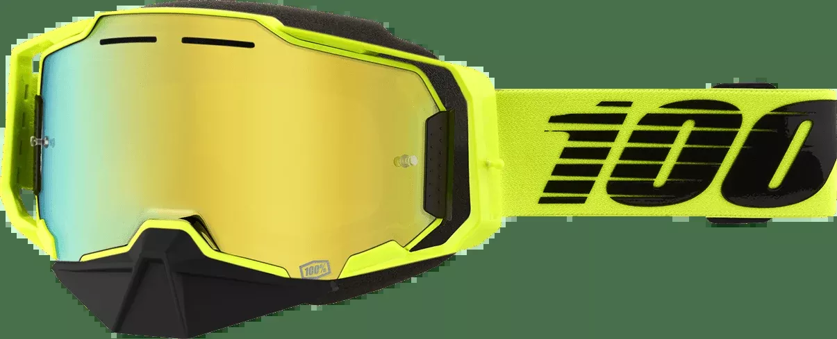 100% Armega Snow Goggles – Nuclear Citrus – Gold Mirror 50008-00003