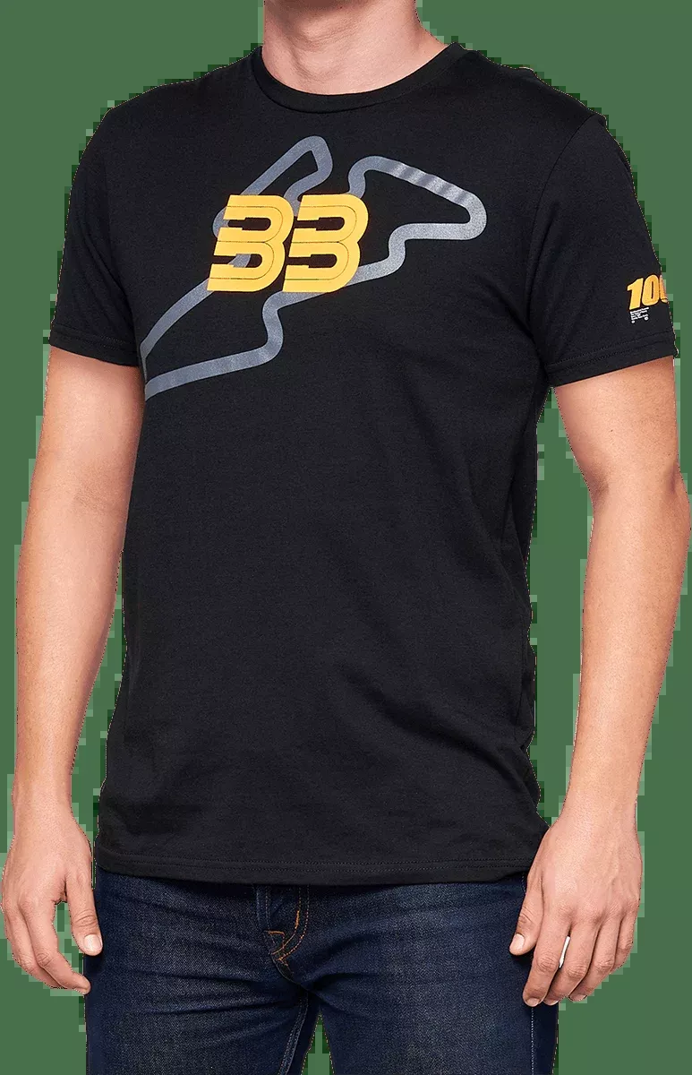 100% BB33 Track T-Shirt – Black – Medium BB-32141-001-11