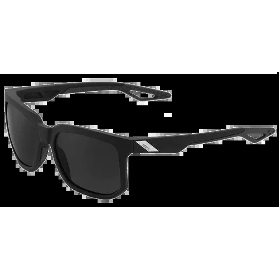 100% Centric Sunglasses Matte Black with Smoke Lens