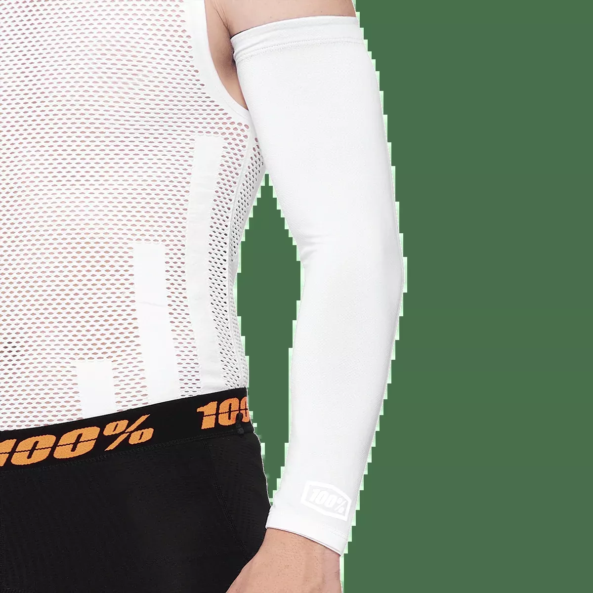 100% Exceeda Arm Sleeves - White - Small 40055-00005