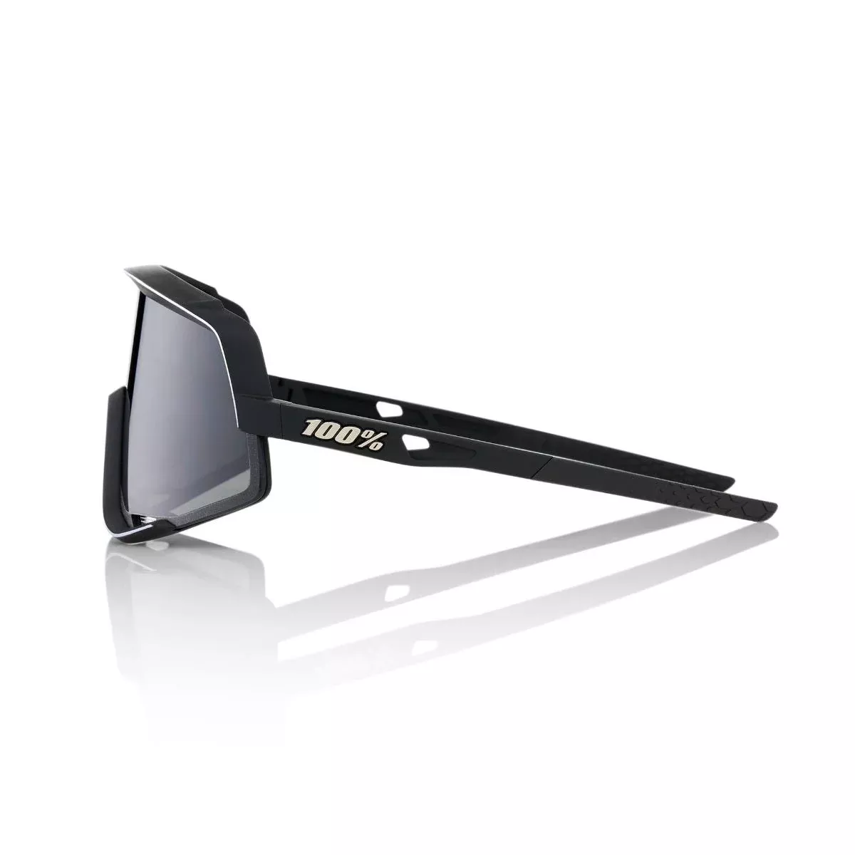 100% Glendale Sunglasses Soft Tact Black with Smoke Lens