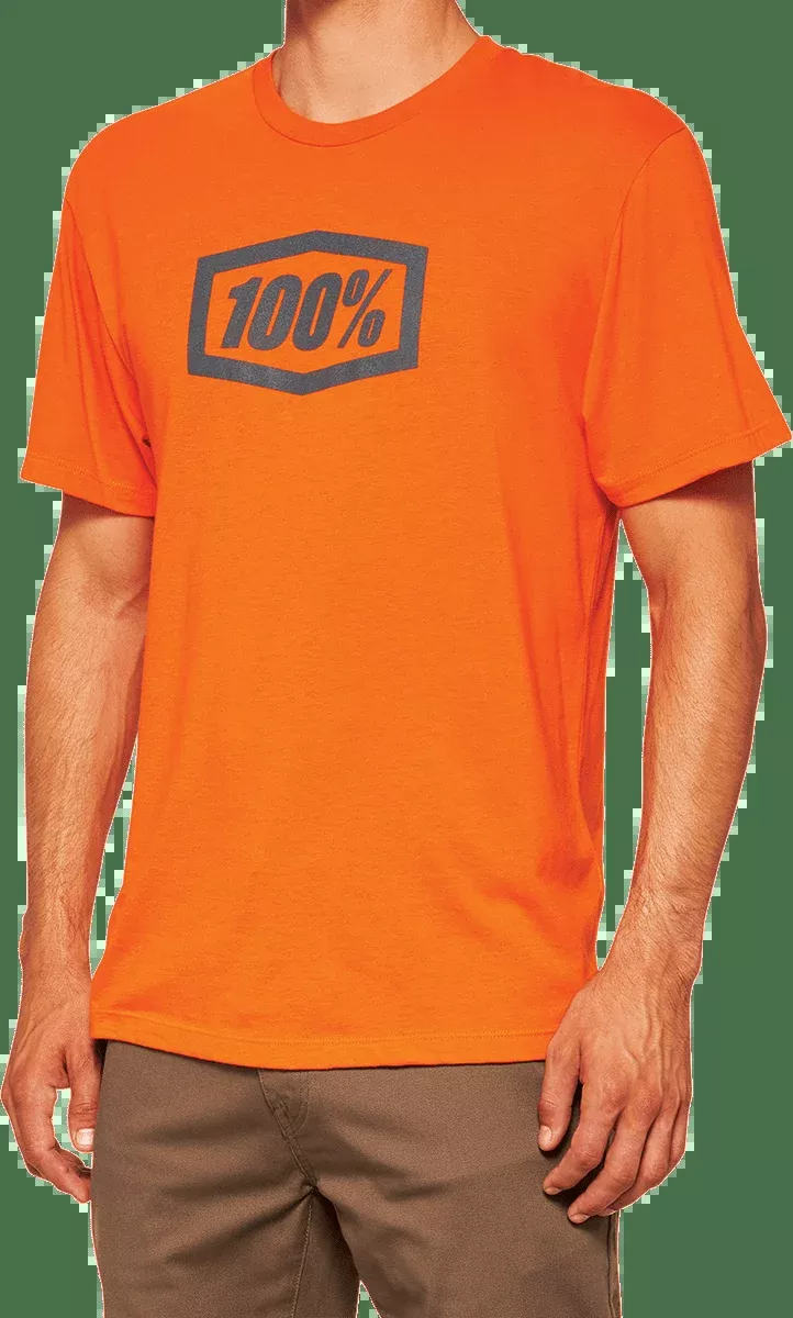 100% Icon T-Shirt - Orange - Medium 20000-00041