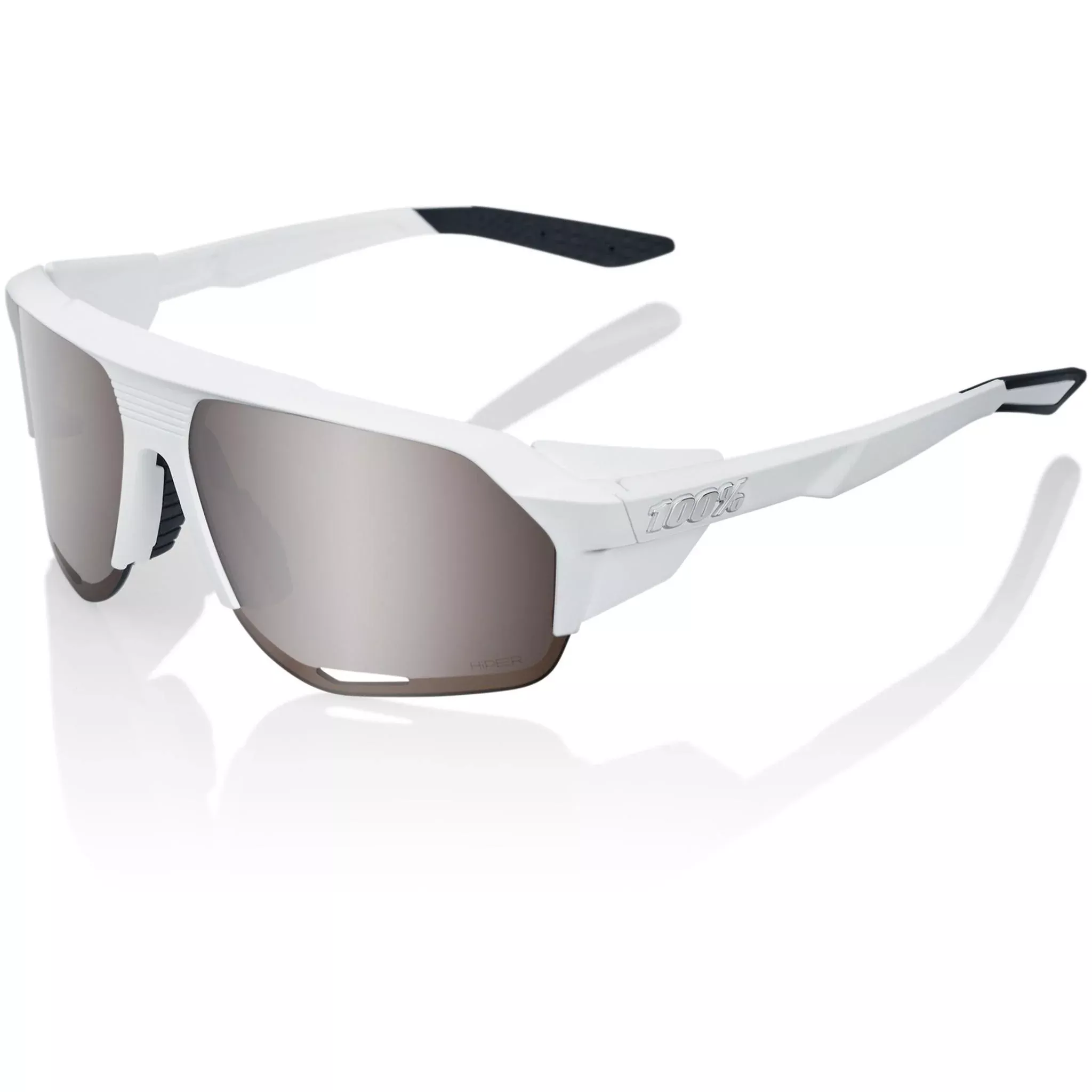 100% Norvik Sunglasses Soft Tact White – HiPER Silver Lens