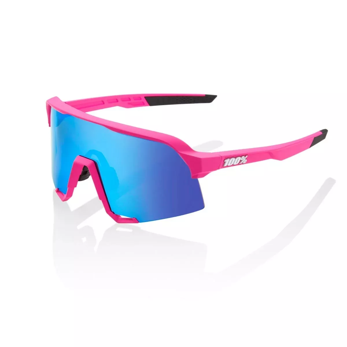 100% Performance S3 Sunglasses Pink HiPER Blue ML Mirror Lens
