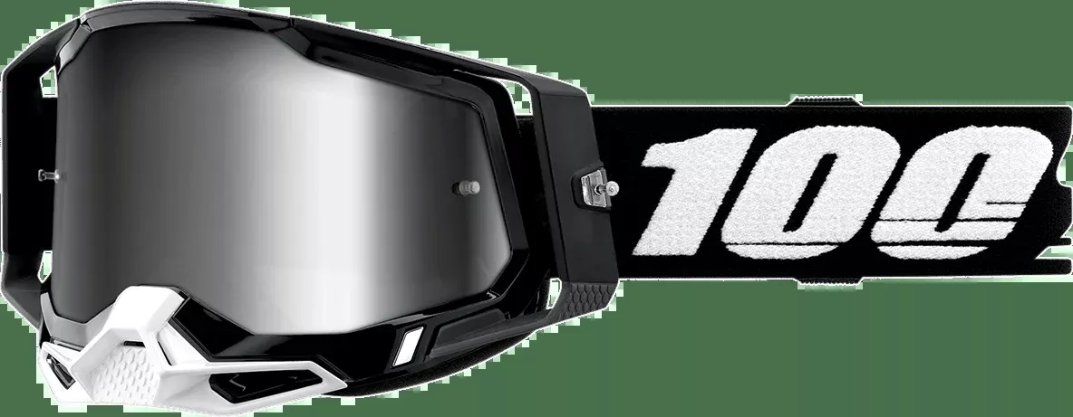 100% Racecraft 2 Goggles - Black - Silver Mirror 50010-00001