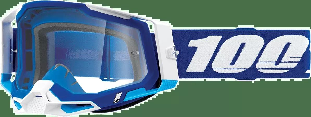100% Racecraft 2 Goggles - Blue - Clear 50009-00002
