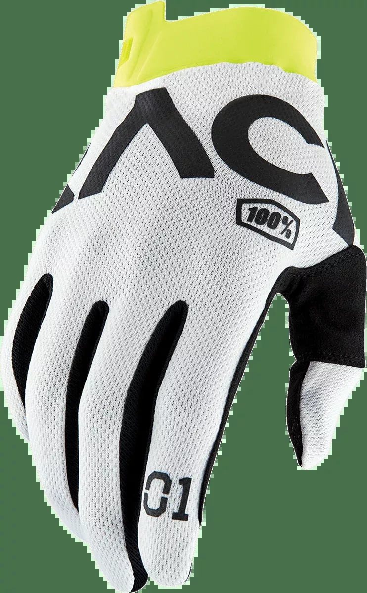 100% Racr iTrack Gloves - White - XL 10015-010-13