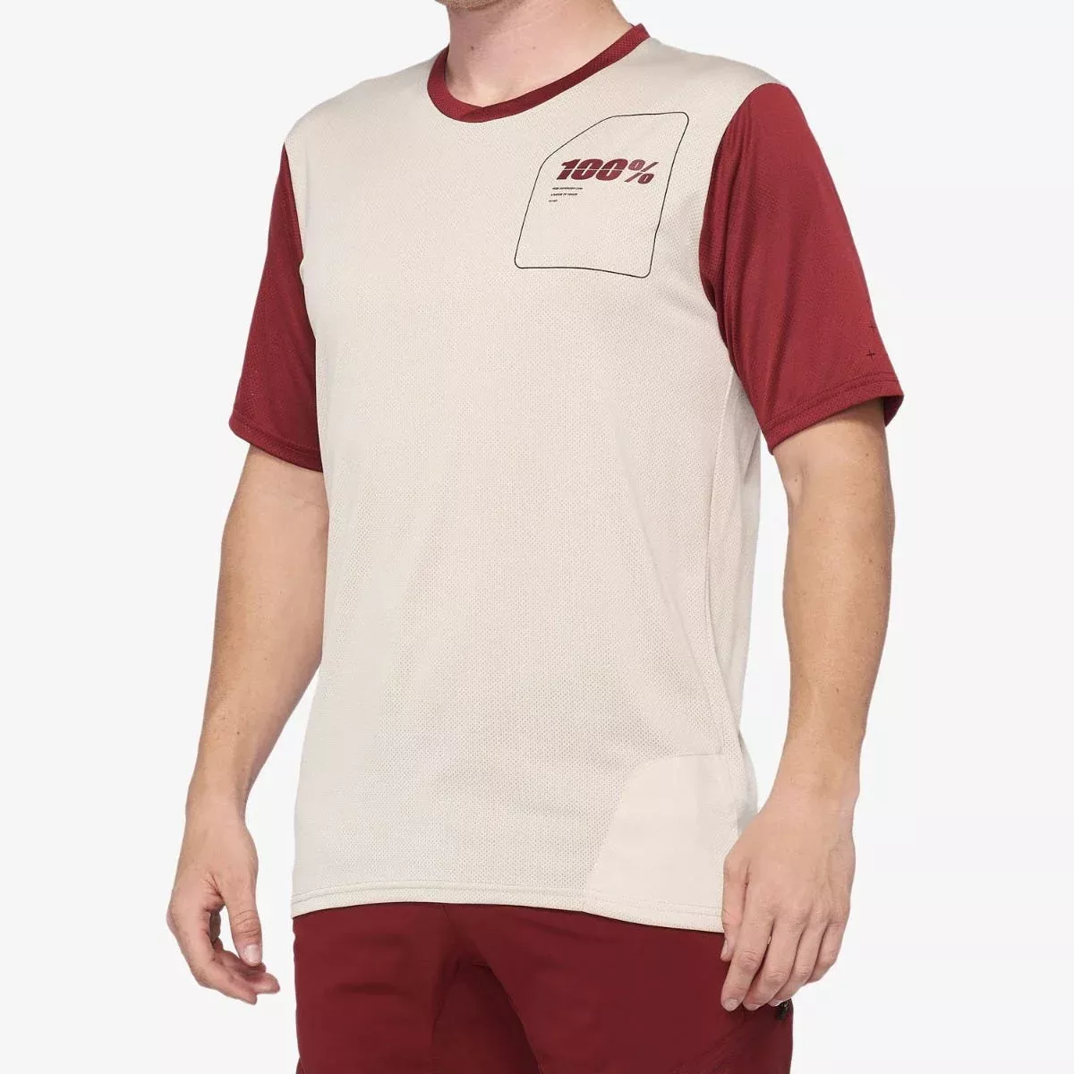 100% Ridecamp Short Sleeve Jersey Stone/Brick