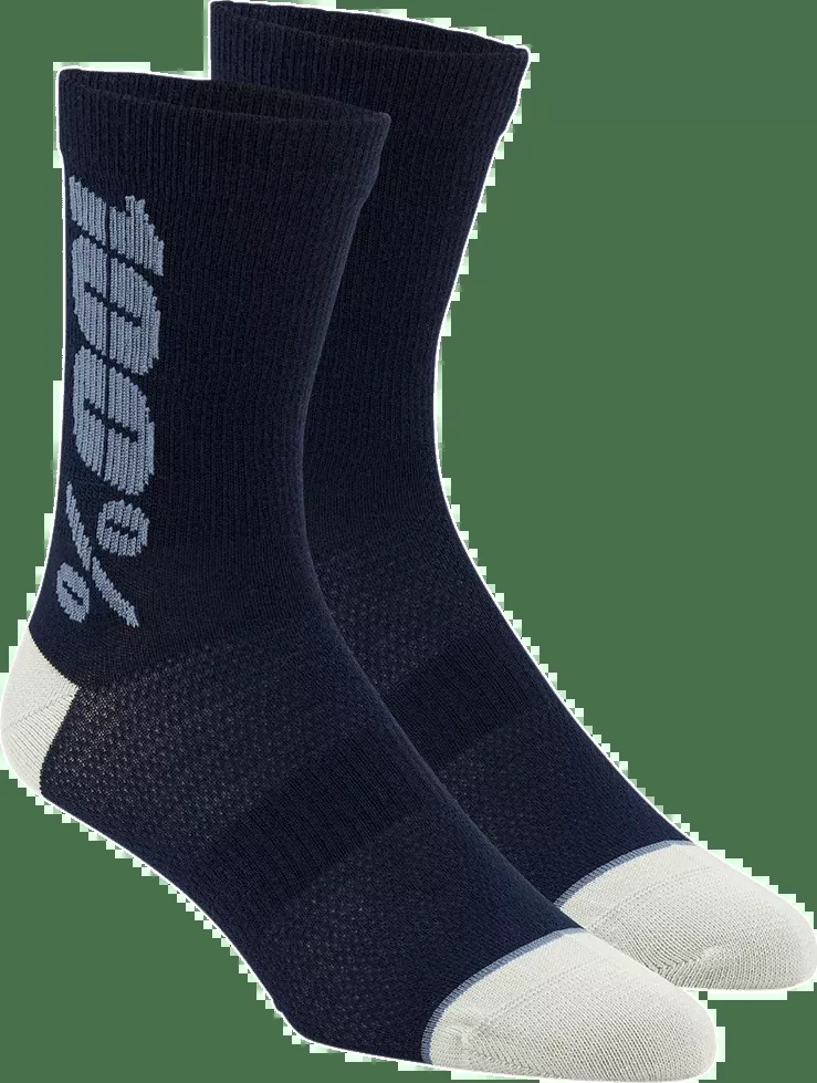 100% Rythym Socks - Navy/Slate - Large/XL 24006-455-18