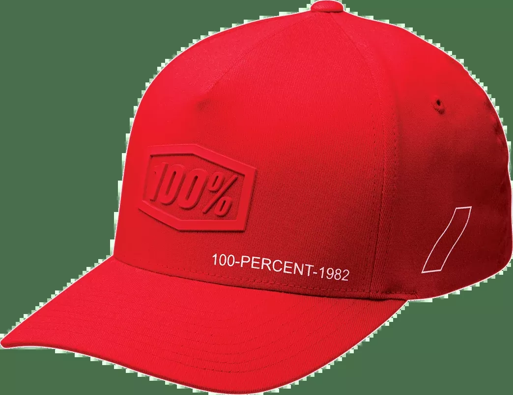 100% Shadow Flexfit? X-Fit Hat - Red - Small/Medium 20092-003-17