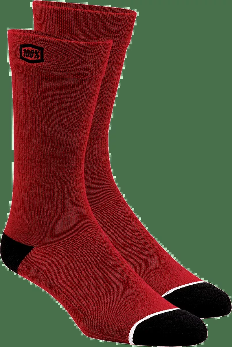 100% Solid Socks - Red - Large/XL 20050-00007