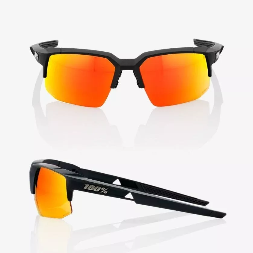 100% Speedcoupe Sunglasses Back with HiPER Red Multilayer Mirror Lens