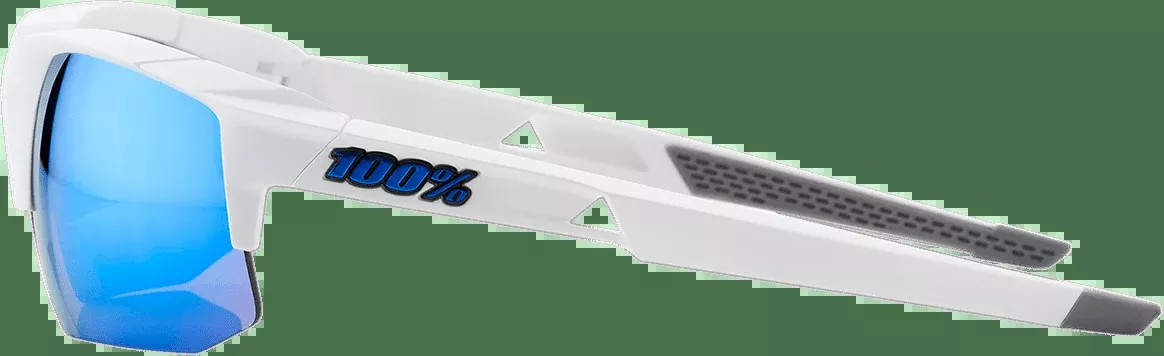 100% Speedcoupe Sunglasses - White - Blue Mirror 61031-000-75