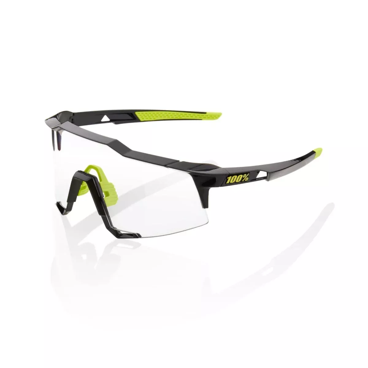 100% Speedcraft Sunglasses Gloss Black with Photochromic Lens