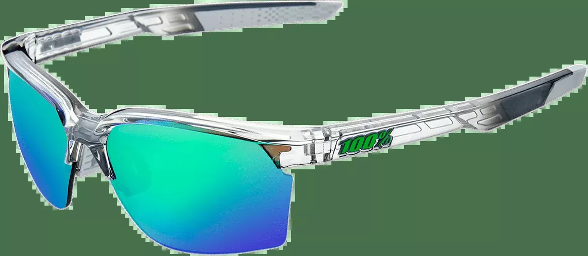 100% Sportcoupe Sunglasses - Gray - Green Mirror 61020-253-45