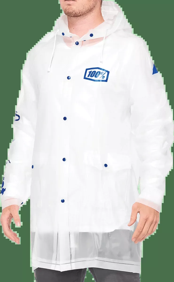 100% Torrent Raincoat - Clear - Medium 20040-00011