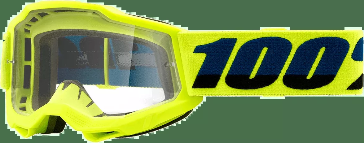 100% Youth Accuri 2 Goggles - Fluo Yellow - Clear 50024-00001