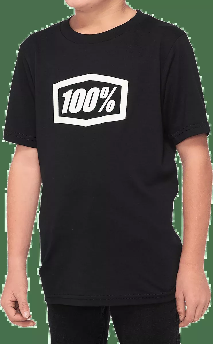 100% Youth Icon T-Shirt - Black - XL 20001-00007