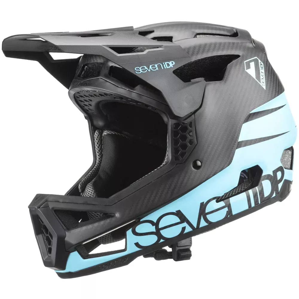 7 iDP Project 23 Carbon Full Face Helmet – Matt Ice Blue-Black