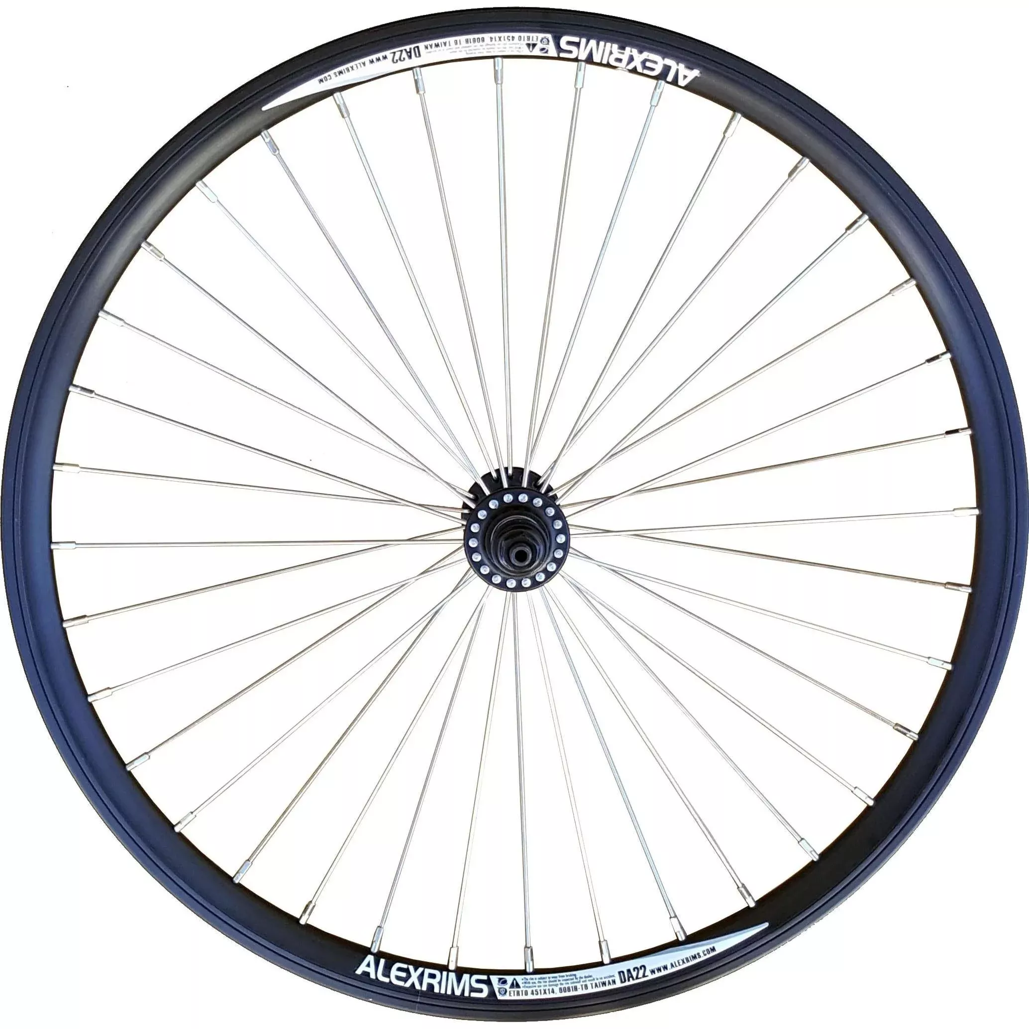 Alexrims DA22 Front BMX Wheel 20 x 1 3/8” 36H 3/8” Axle Black