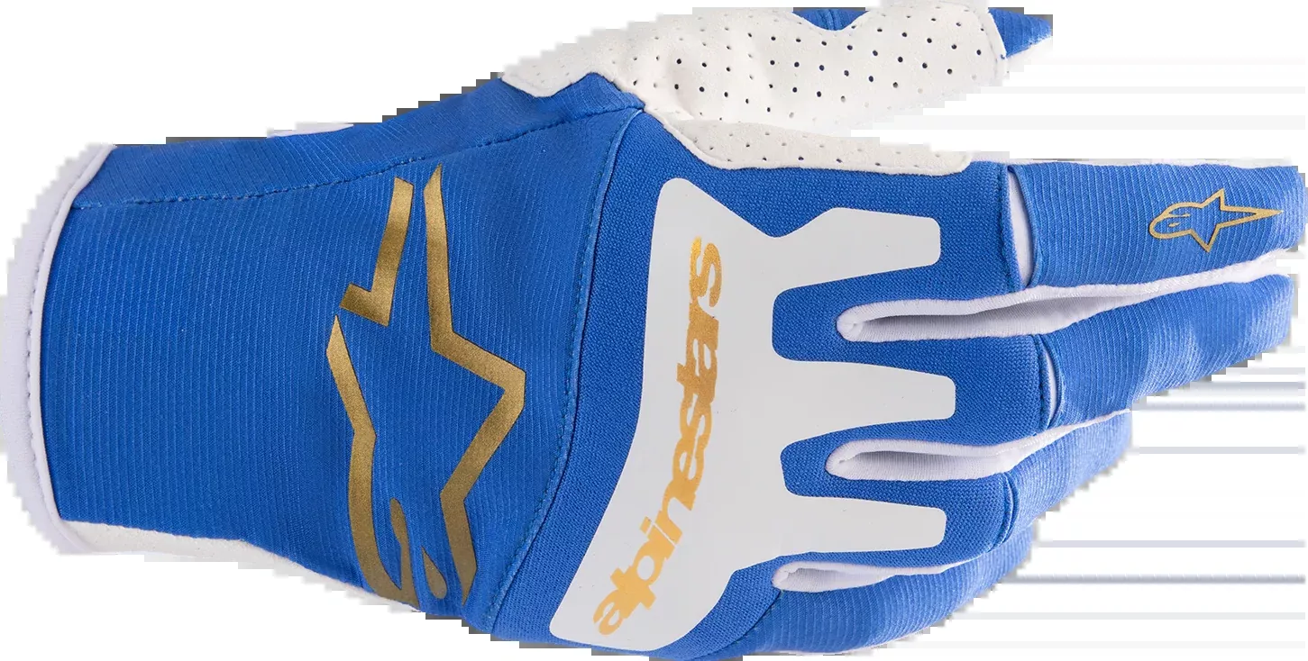 ALPINESTARS Techstar Gloves – Blue/Gold – Medium 3561023-7265-M