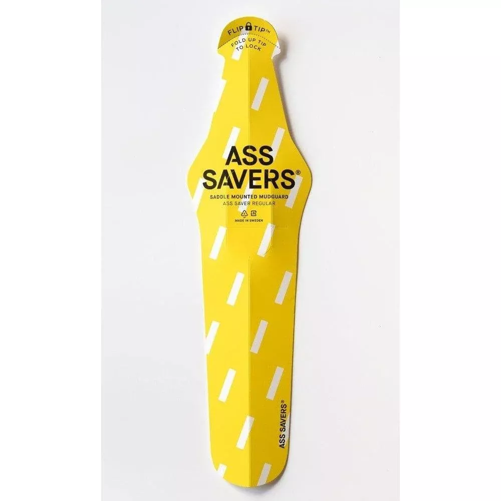 Ass Savers Saddle Mounted Rear Mudguard Regular Yellow