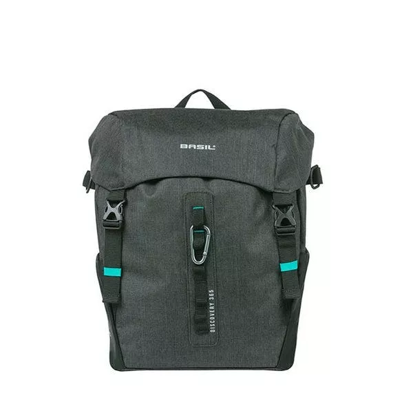 Basil Discovery 365D Single Pannier Bag 20L Black (Single Bag)