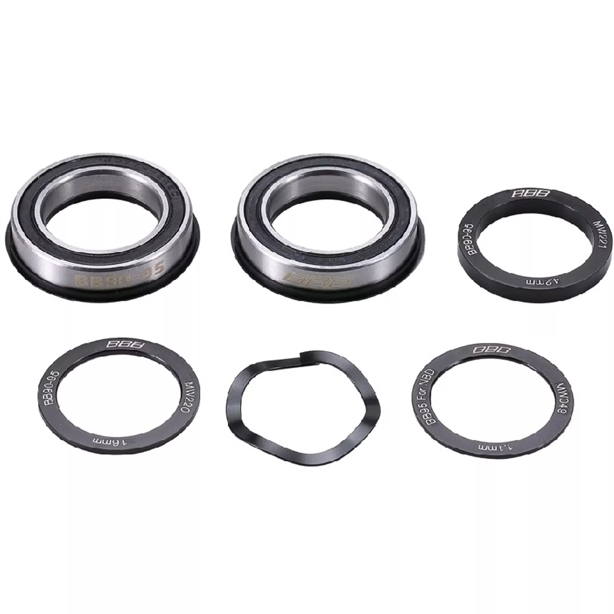 BBB BottomBear BB90/BB95 PressFit Bottom Bracket Set 24mm Spindle x 37mm