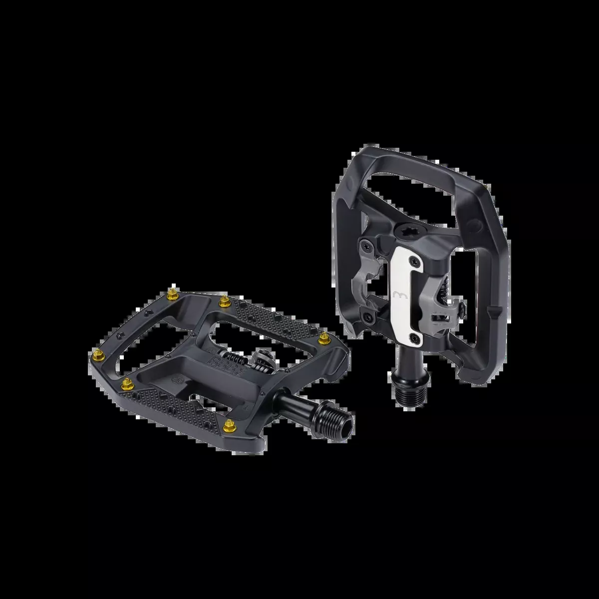 BBB DualChoice MTB SPD & Flat Trail Pedals Black