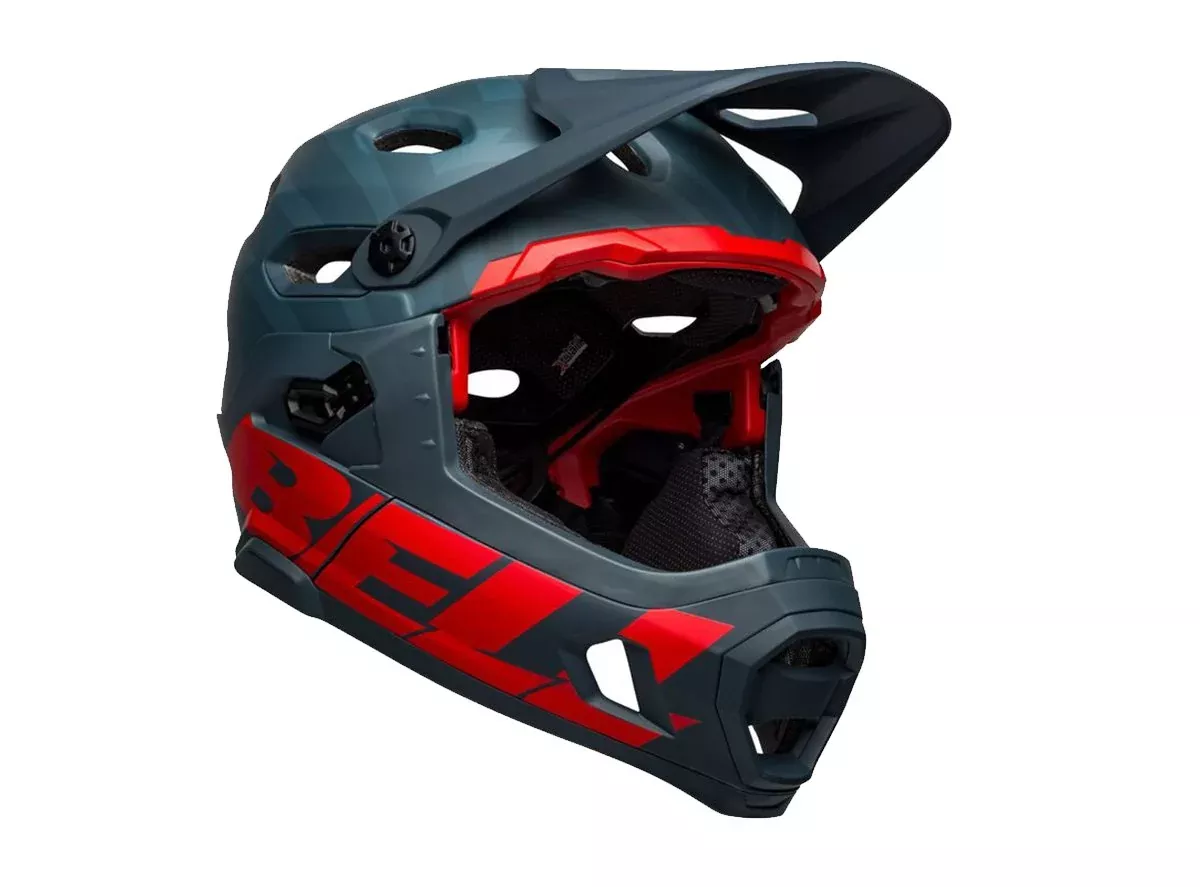 Bell Super DH Spherical Full Face Helmet – Matt Blue-Crimson