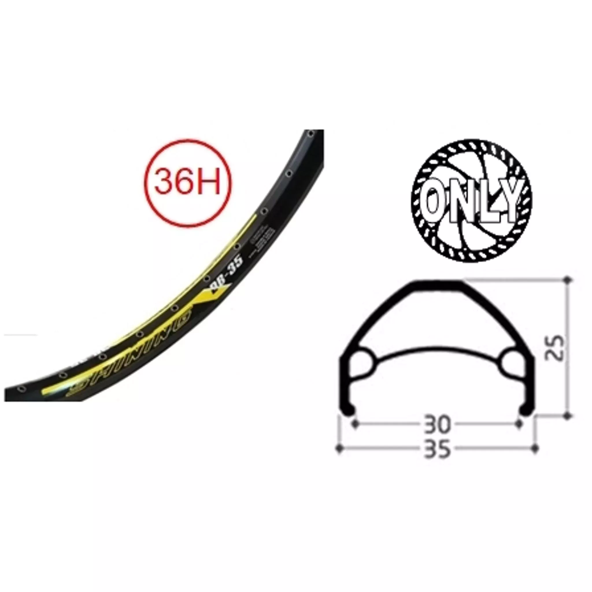 BPW 6-Bolt 26” Rear Road Black
