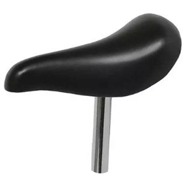 BPW Saddle w 22.2mm Chrome Seat Post (fits 12” bikes) Black